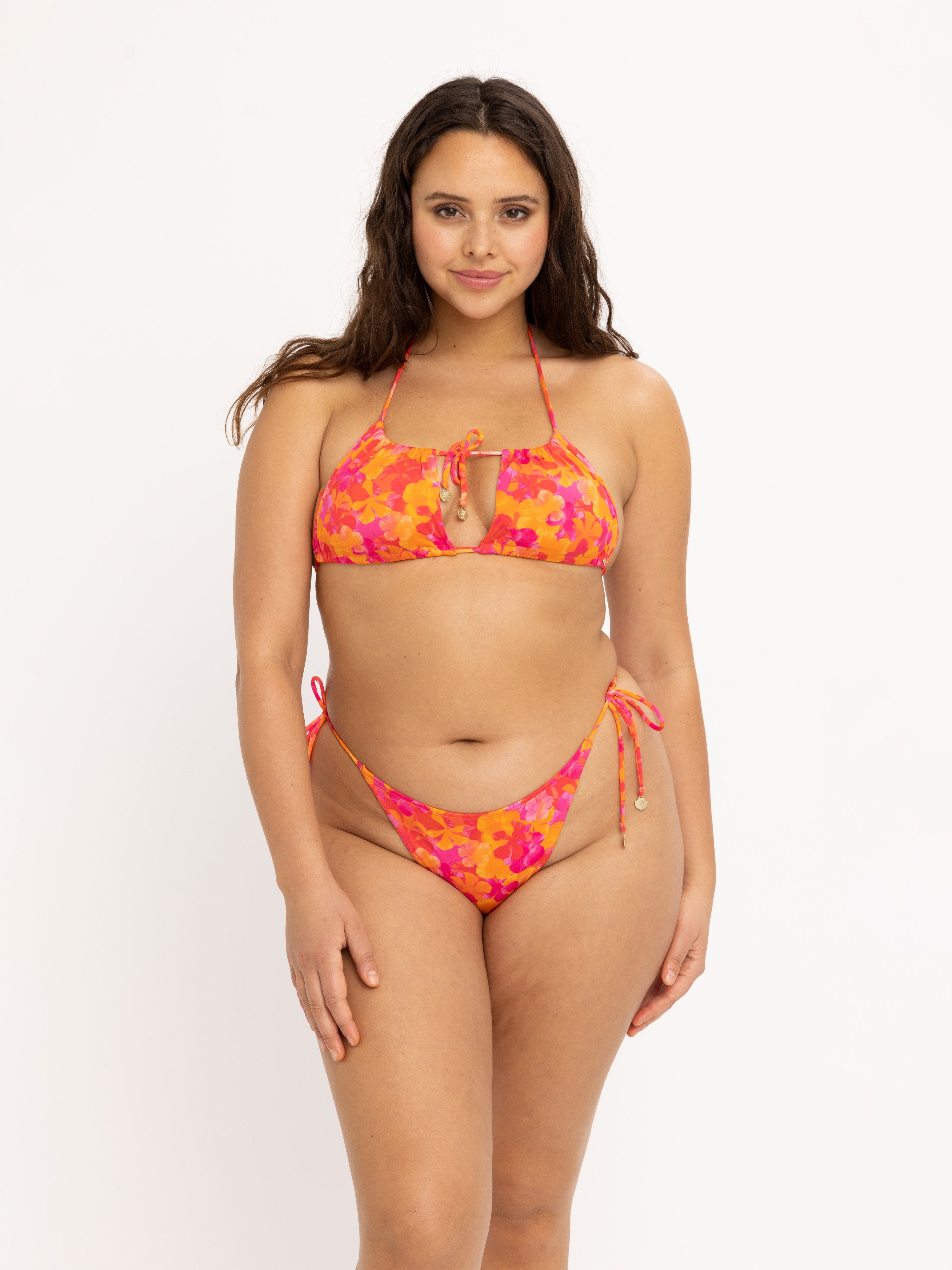 MY BIKINI STORY SOLID Brazilian Bikini Bottom - Tricolor